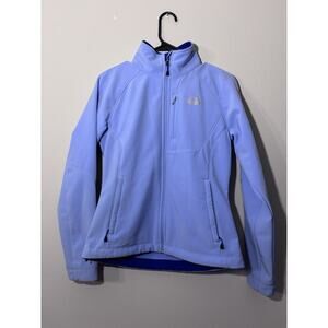 The North Face Women's Apex Bionic Softshell Jacket Small Blue Full Zip FLAWED